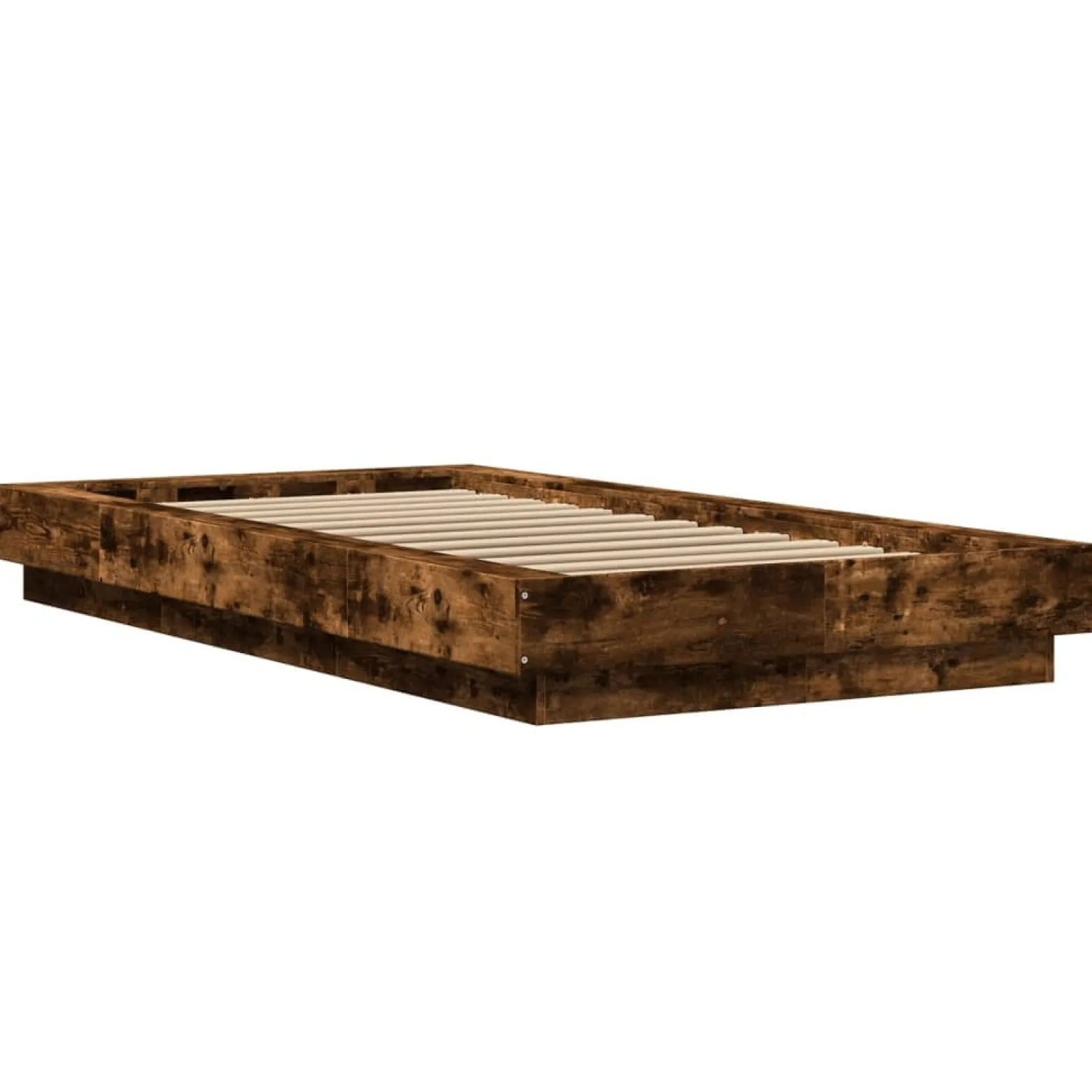 Rama łóżka przydymiony dąb 75x190 cm materiał drewnopochodny