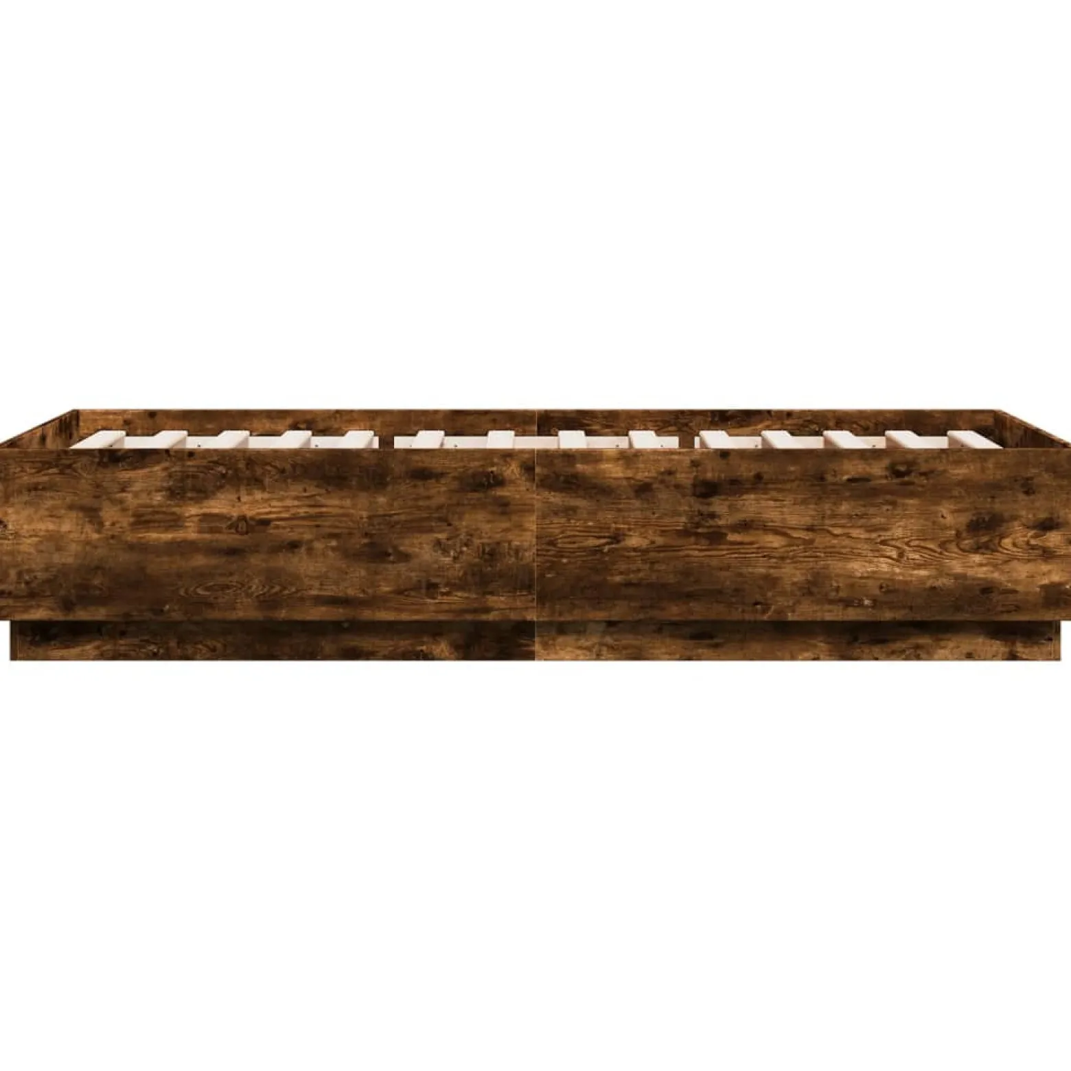 Rama łóżka przydymiony dąb 90x200 cm materiał drewnopochodny