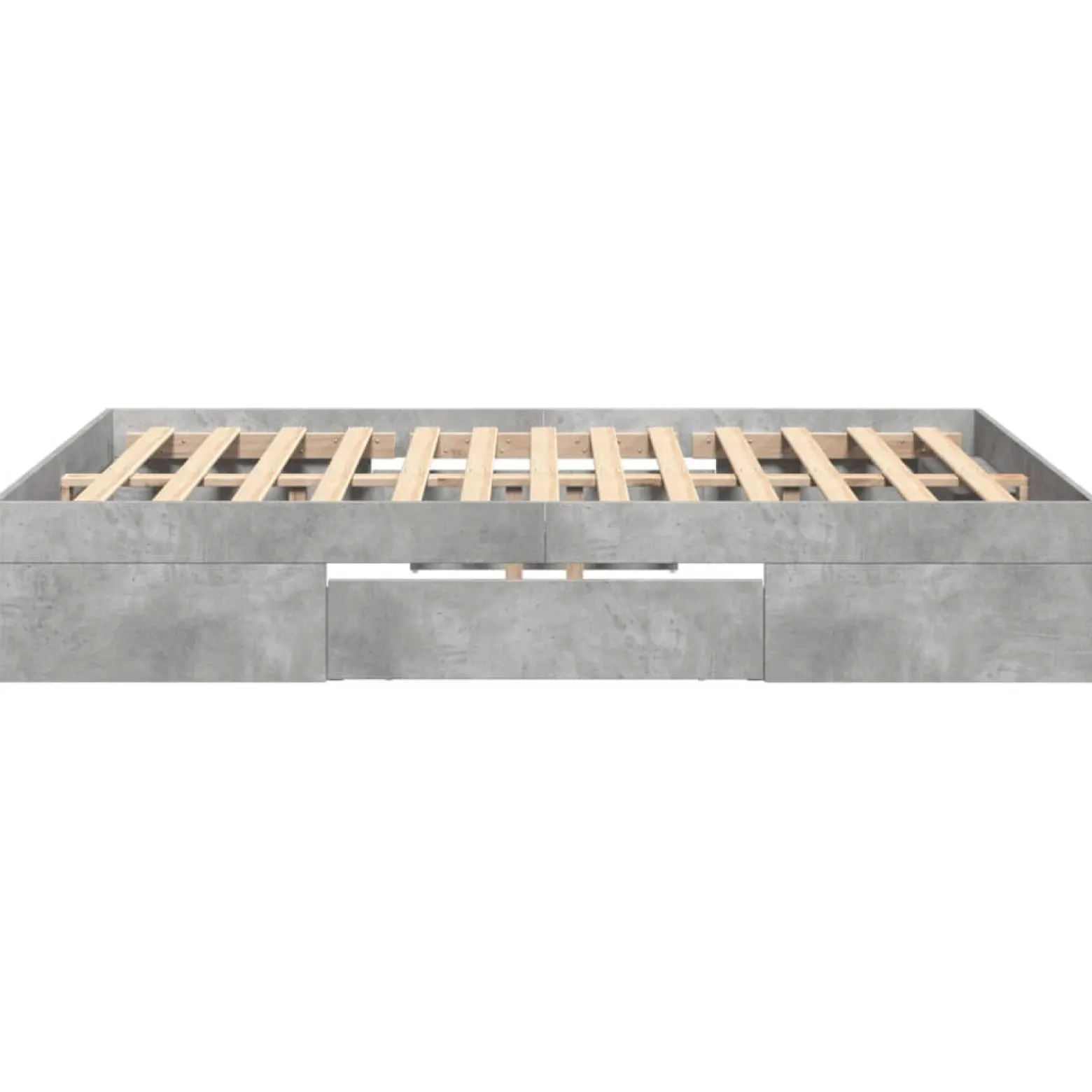 Rama łóżka szarość betonu 120x200 cm materiał drewnopochodny