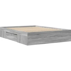 Rama łóżka szary dąb sonoma 120x200 materiał drewnopochodny