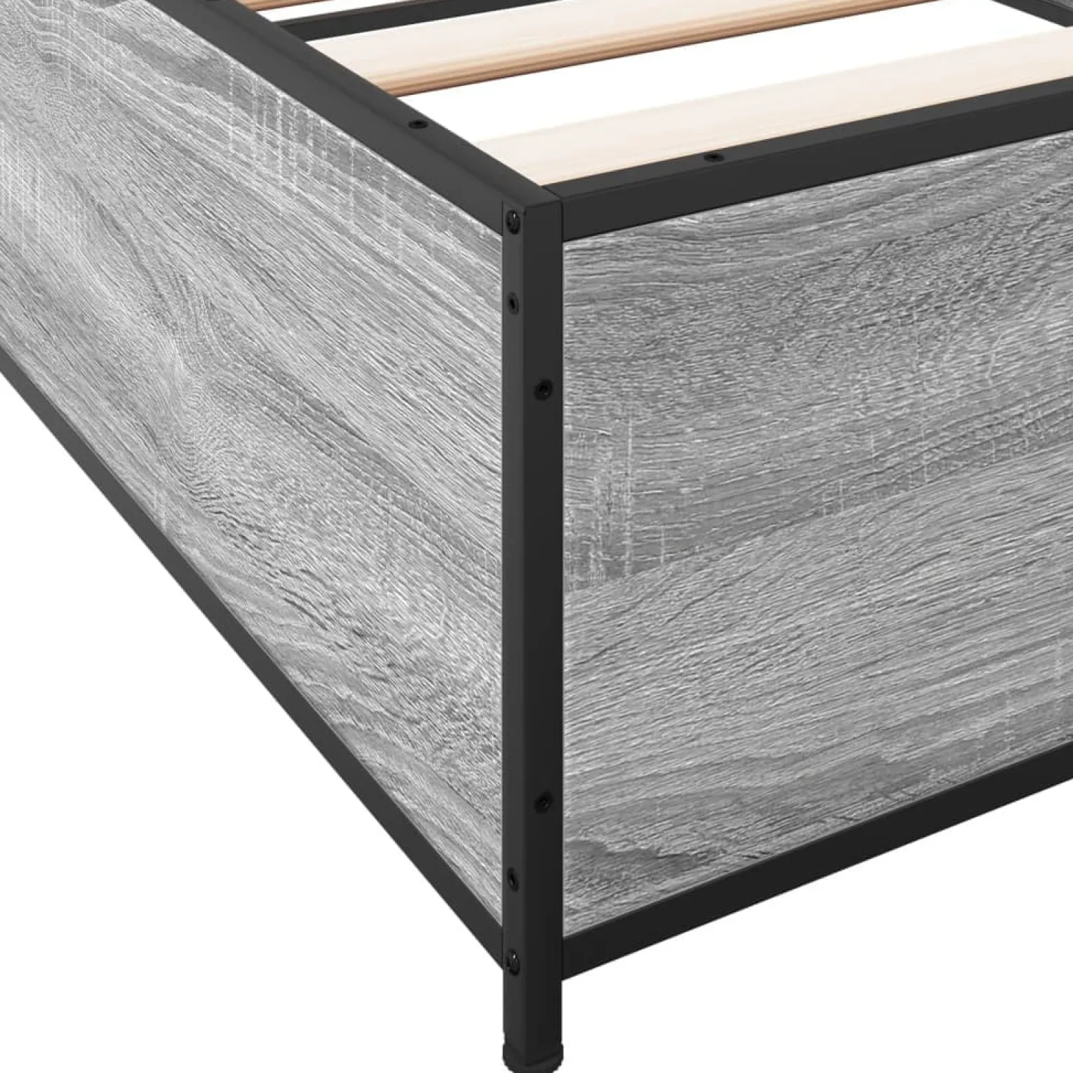 Rama łóżka szary dąb sonoma 100x200 materiał drewnopochodny
