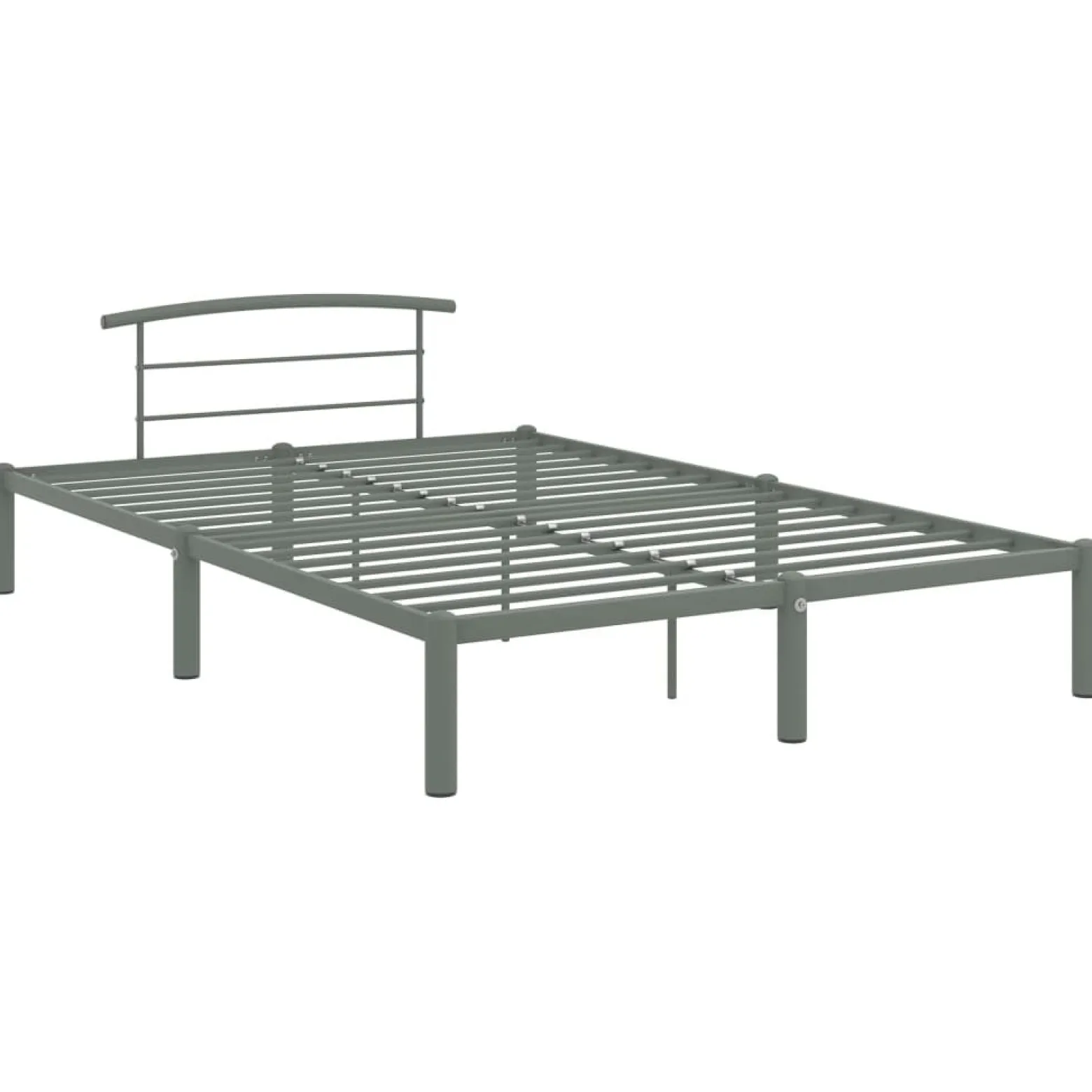 Rama łóżka Szary 160 x 200 cm Metal vidaXL