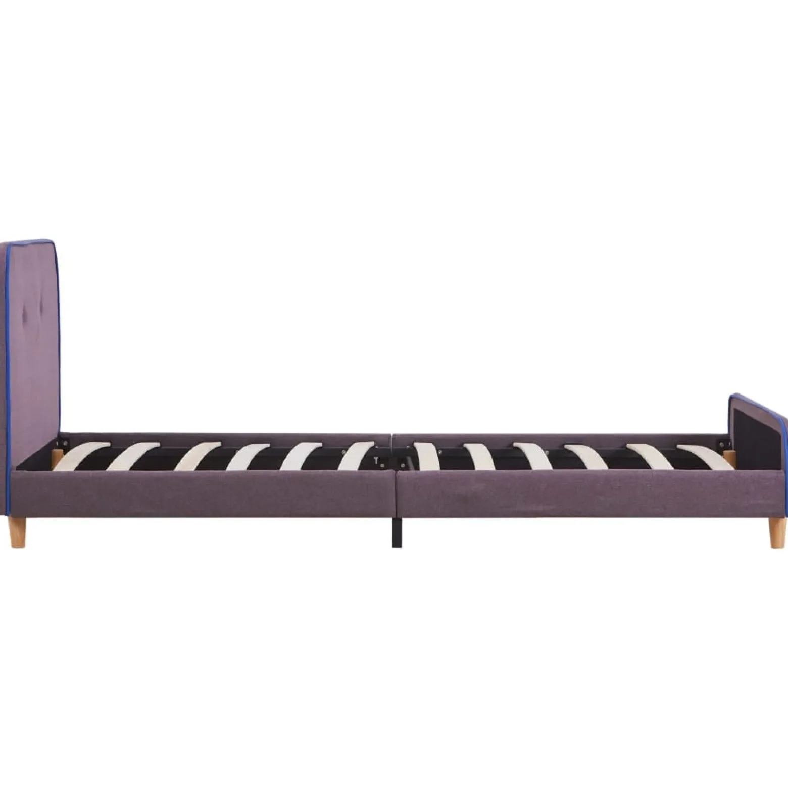 Rama łóżka Taupe 90 x 200 cm Tkanina vidaXL