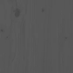 Rama łóżka z wezgłowiem szara 200x200 cm lite drewno