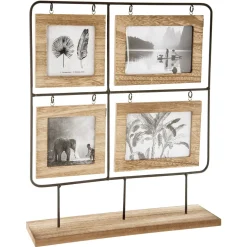 Ramka na 4 zdjęcia Nomade drewniana 42x36 cm stojąca ozdobna