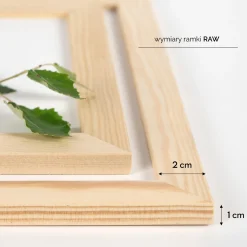 Ramka na zdjęcia dziecka z surowego drewna - PIERWSZY ROCZEK - kolaż na 13