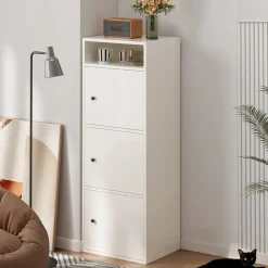 Regał industrialny biały stojący wysoki 138 cm