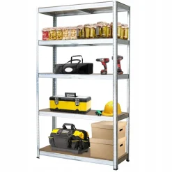 Regał magazynowy 180x90x40 cm metalowy ocynkowany garażowy 875kg