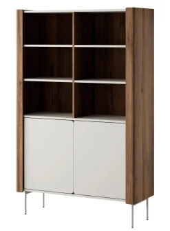 Regał WRAPSO do salonu R 105 - orzech + kaszmir