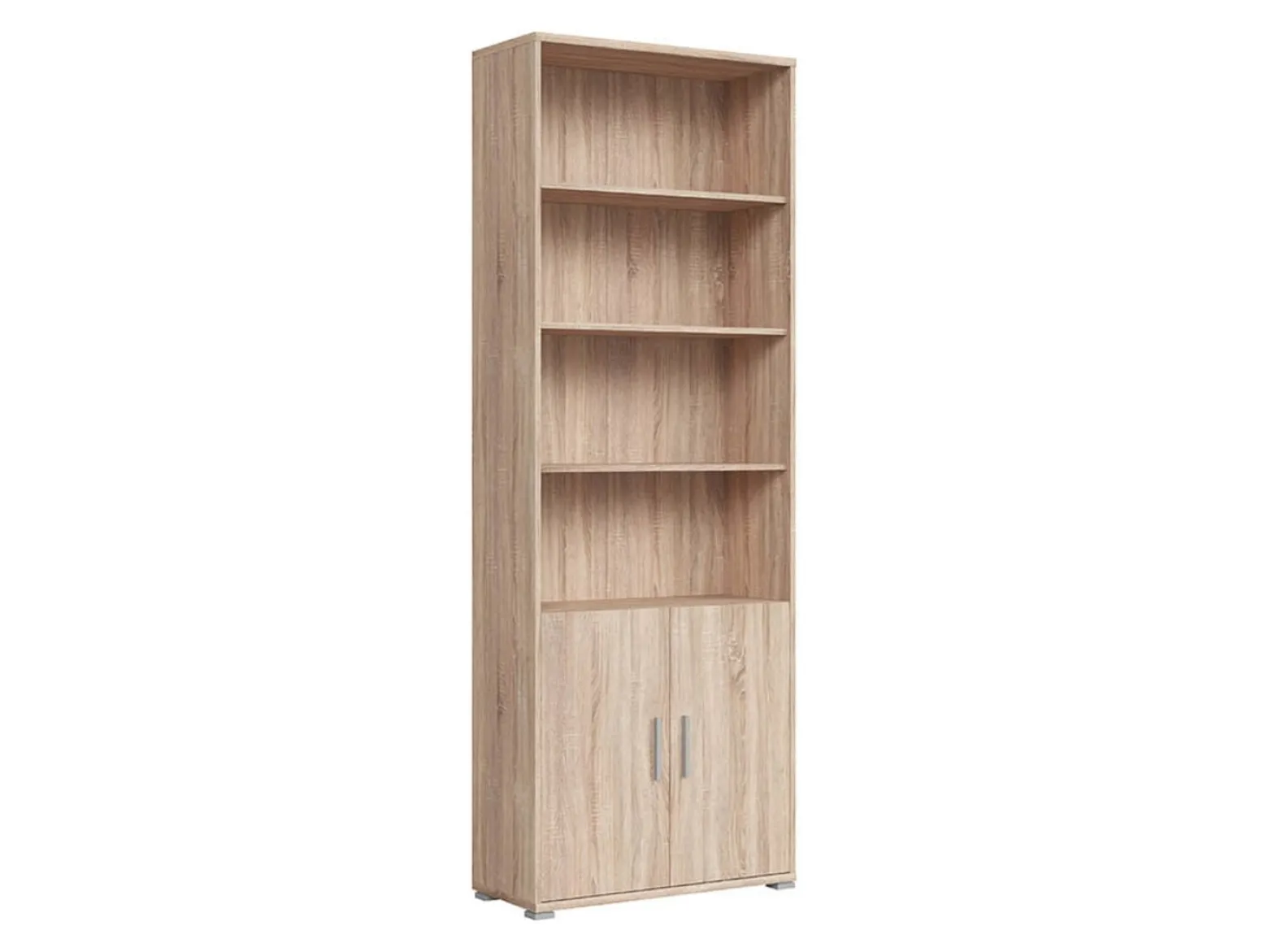 Regał Brw Office 79 cm z 2 drzwiami i 4 półkami dąb sonoma