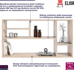 Regał ścienny wiszący dąb sonoma - Narix