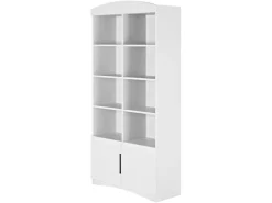 Regał Classic 90 cm z 2 drzwiami i 8 półkami biały