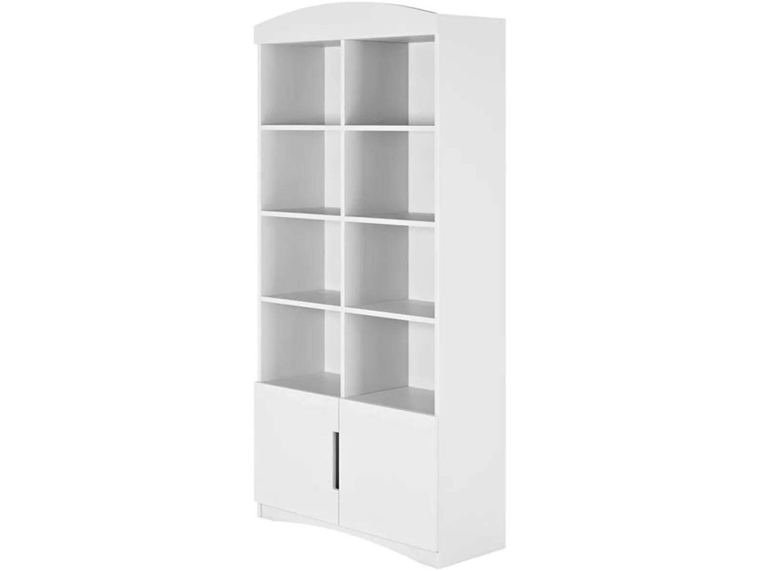 Regał Classic 90 cm z 2 drzwiami i 8 półkami biały