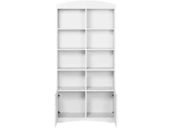 Regał Classic 90 cm z 2 drzwiami i 8 półkami biały