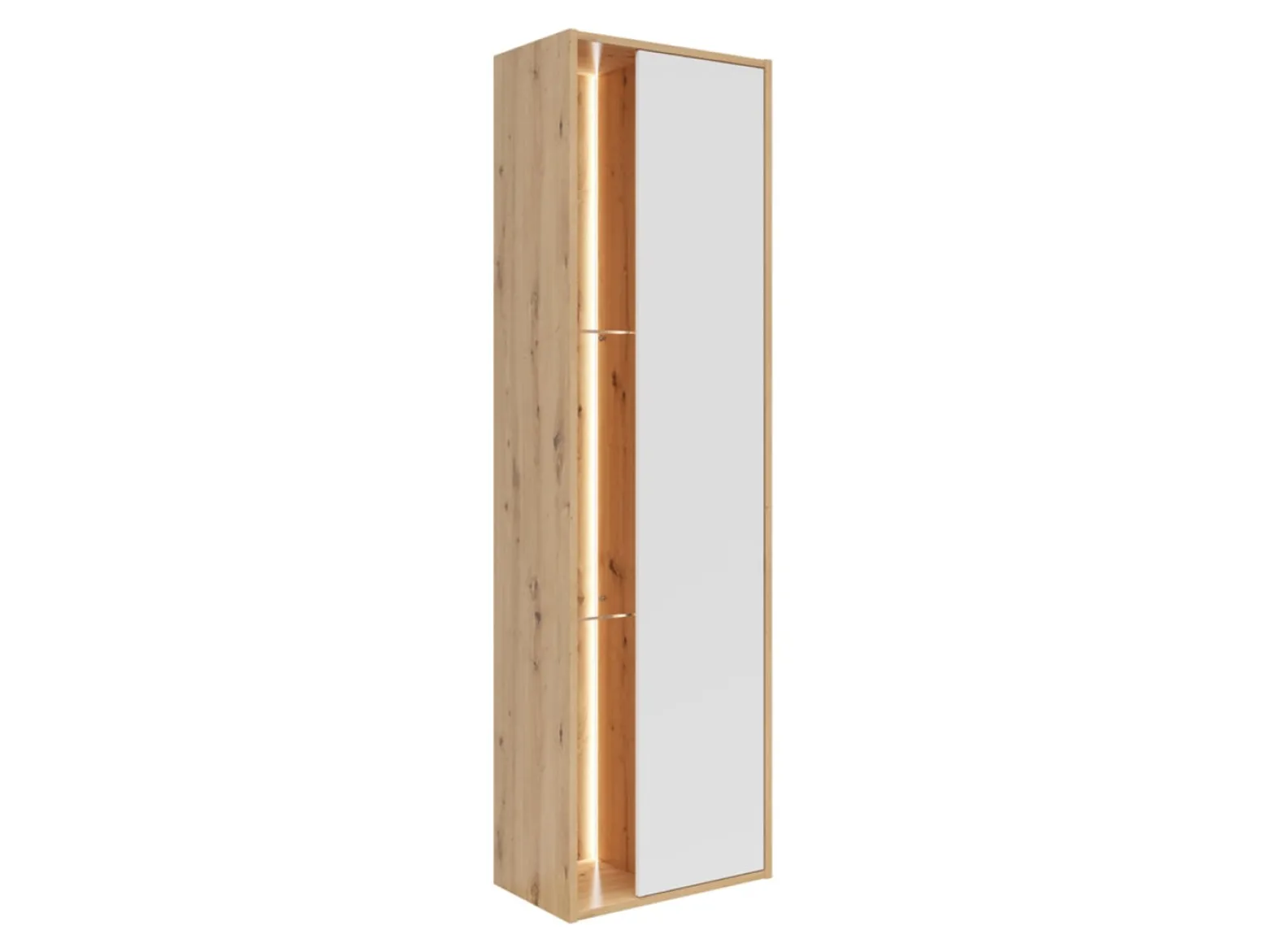 Regał Gap 52 cm z drzwiami i 3 półkami dąb artisan/biały