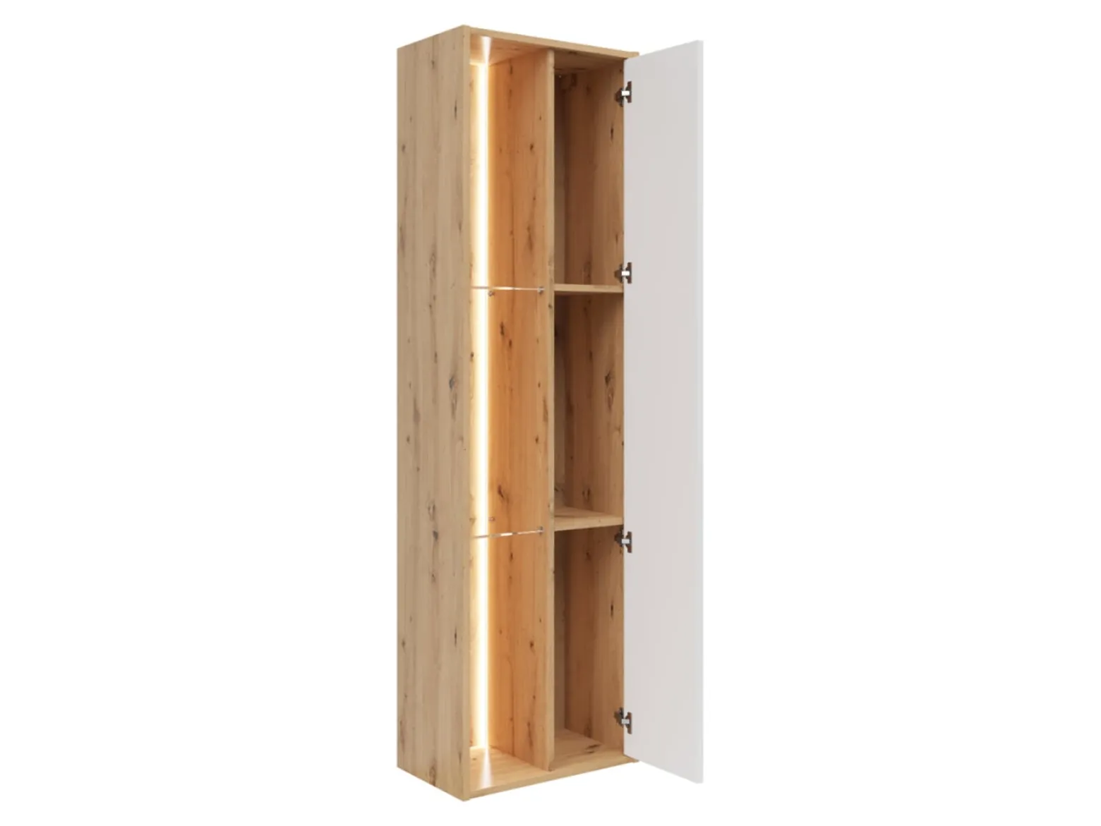 Regał Gap 52 cm z drzwiami i 3 półkami dąb artisan/biały