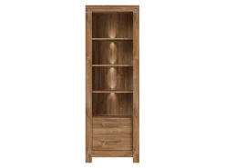 Regał Gent 68 cm z 2 szufladami i 4 półkami dąb stirling