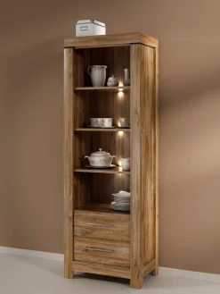 Regał Gent 68 cm z 2 szufladami i 4 półkami dąb stirling