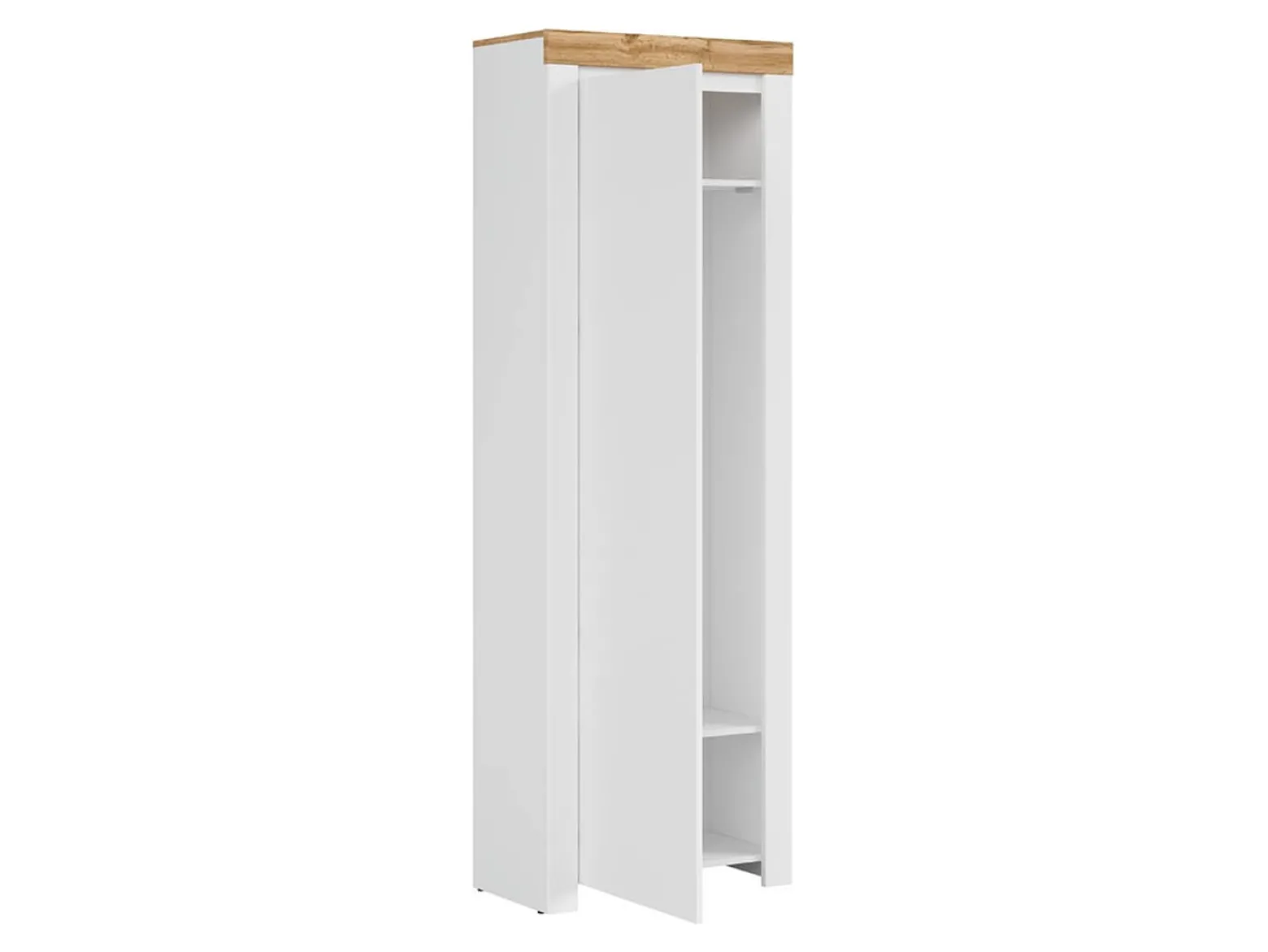 Regał Holten 67 cm z drzwiami biały połysk