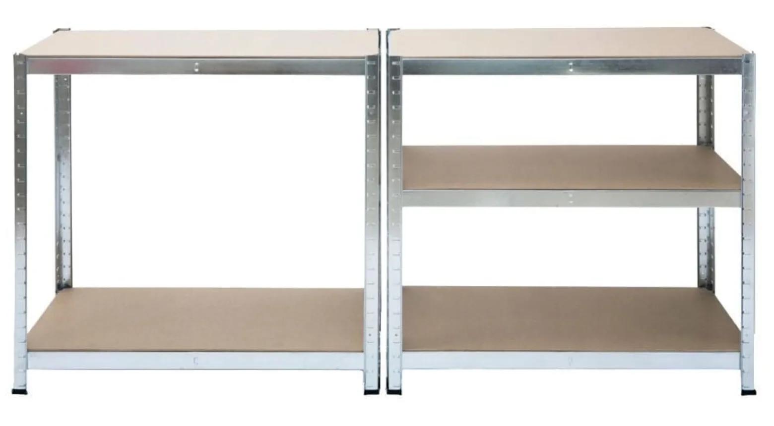 Regał magazynowy metalowy 2w1, 5 półek 150x75x30 cm