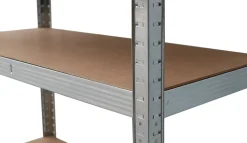 Regał magazynowy metalowy 2w1, 5 półek 150x75x30 cm