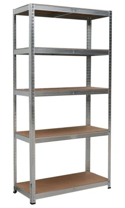 Regał magazynowy metalowy 2w1, 5 półek 150x75x30 cm