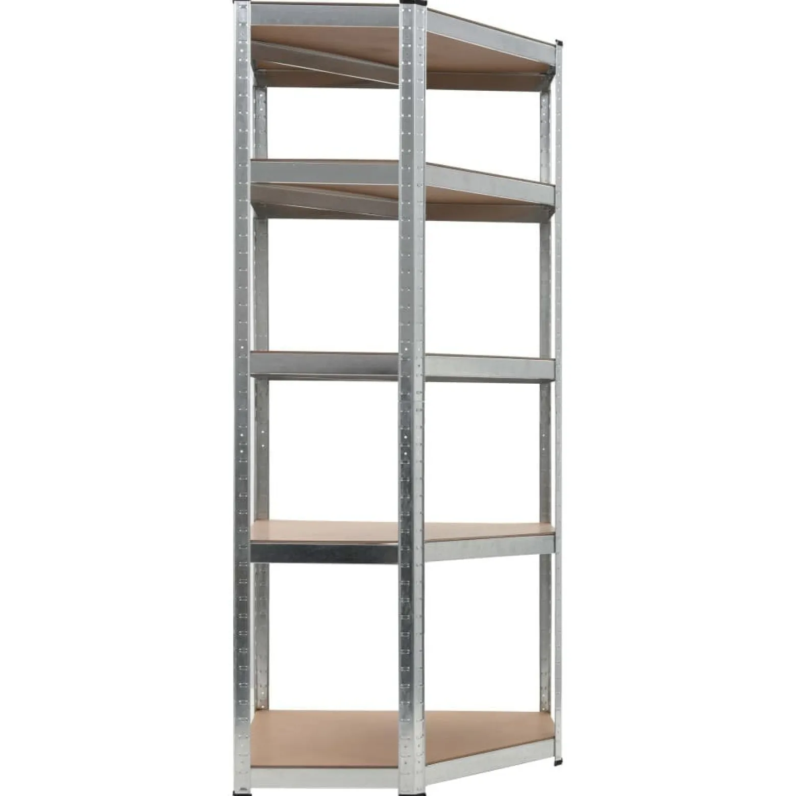 Regał magazynowy, srebrny, 75x75x180 cm, stal i MDF