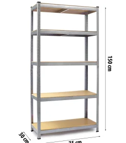 Regał magazynowy 2w1 metalowy 150x75x30cm Humberg