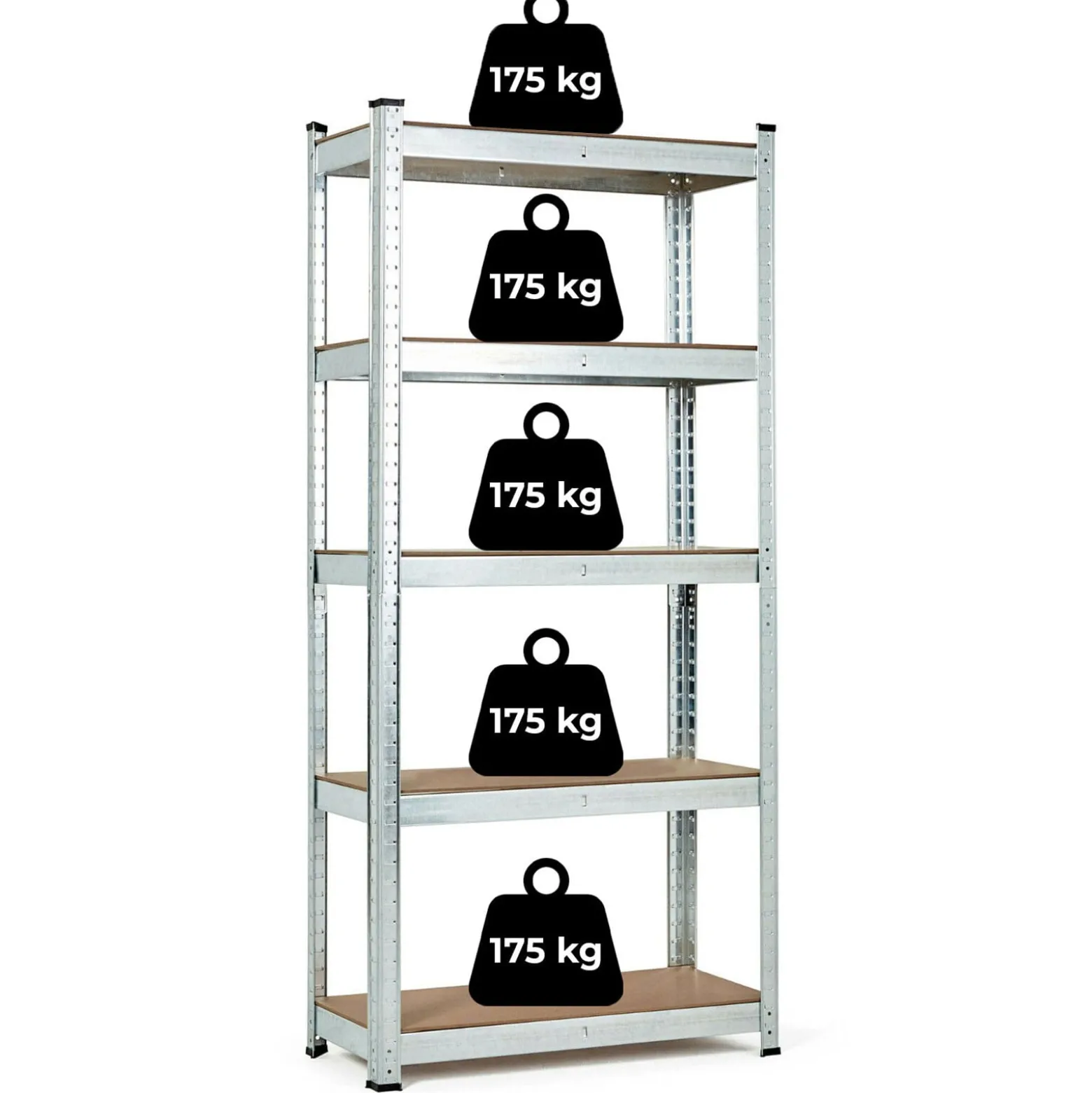 Regał magazynowy 180x90x40 cm stal galwanizowana 5 półek 875 kg ModernHome
