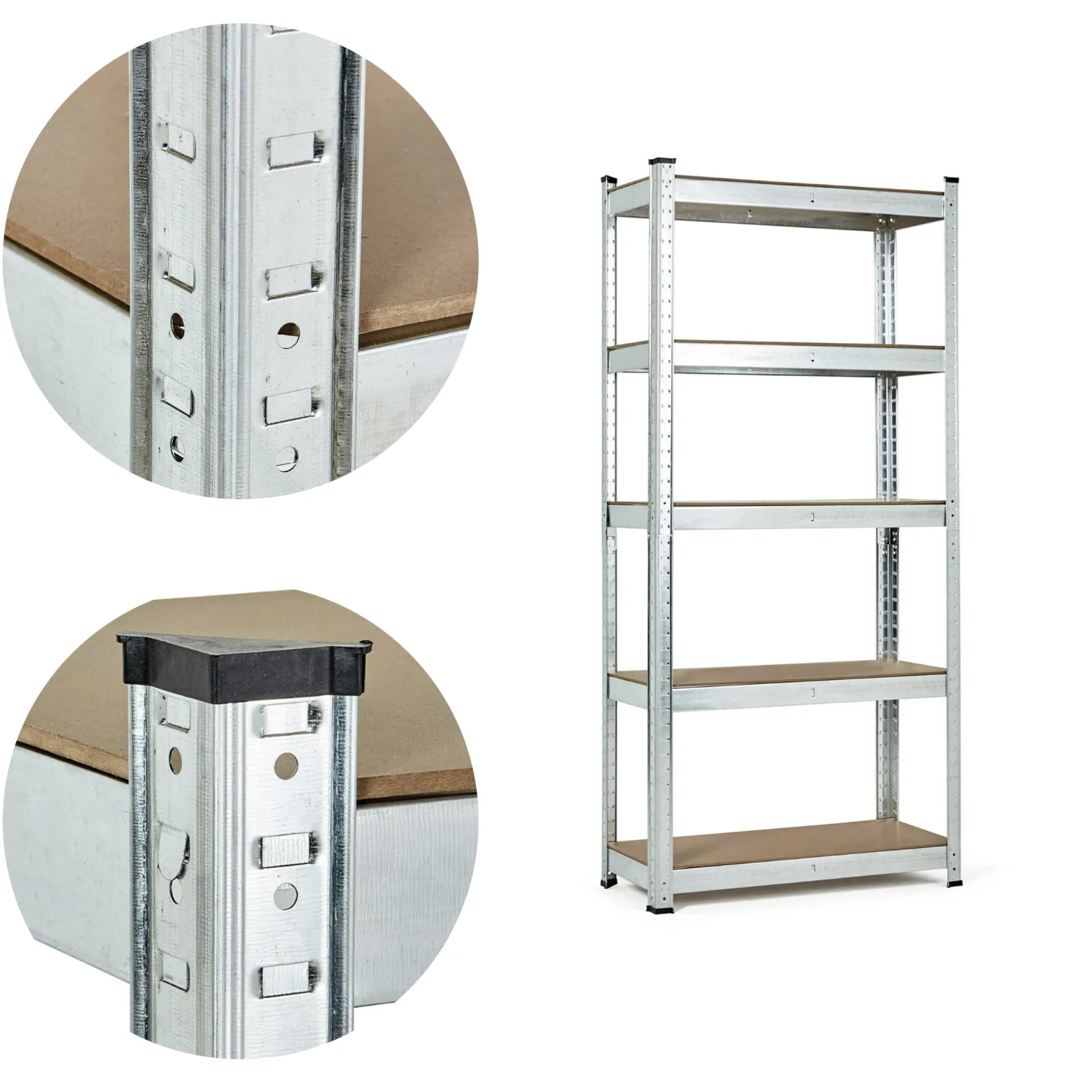 Regał magazynowy 180x90x40 cm stal galwanizowana 5 półek 875 kg ModernHome