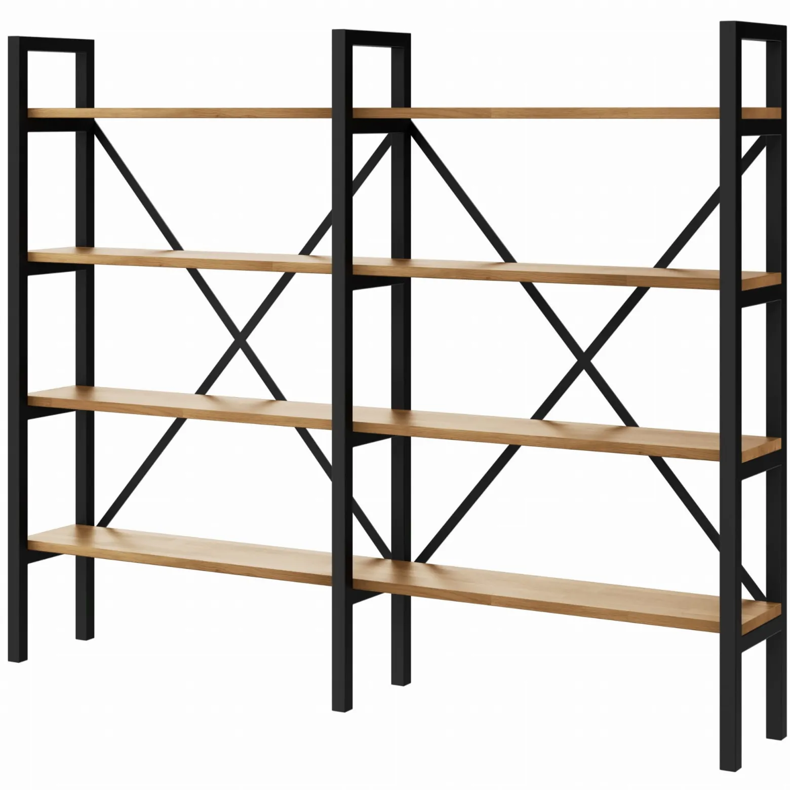 Regał Medium Industrial Loft na książki D4+R 130x160x30 cm