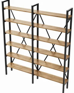 Regał Medium Industrial Loft na książki D6+R 190x160x20 cm