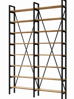 Regał Medium Industrial Loft na książki D8+R 245x160x20 cm