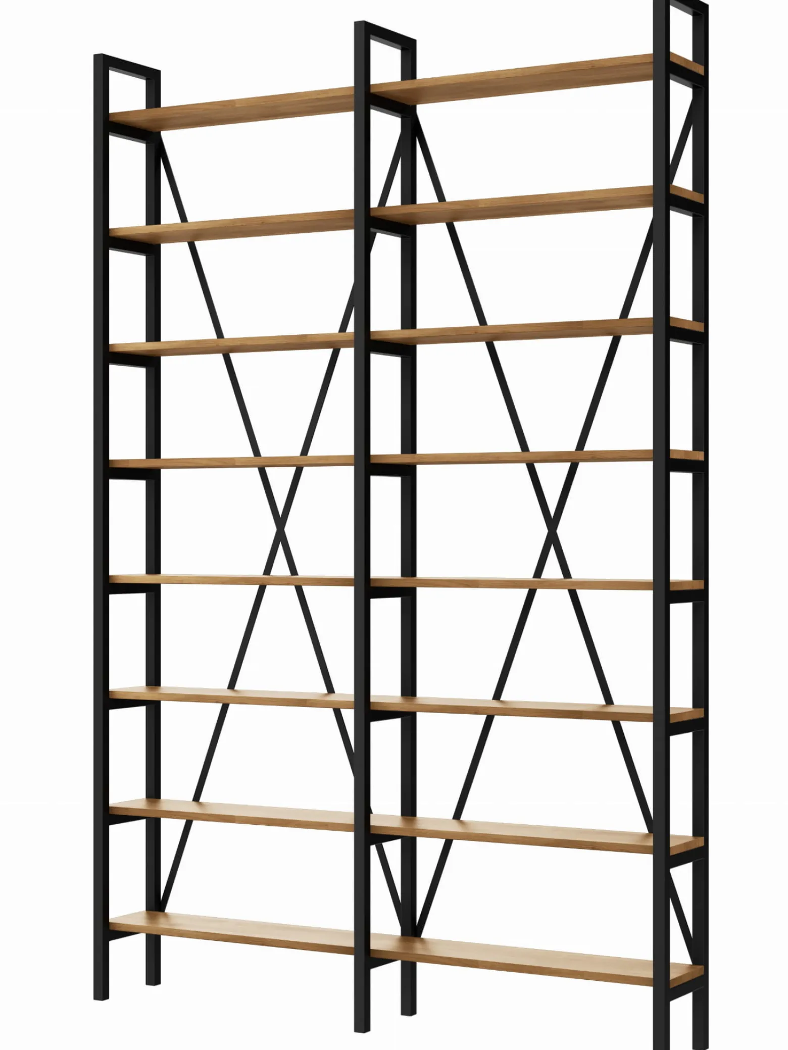 Regał Medium Industrial Loft na książki D8+R 245x160x20 cm