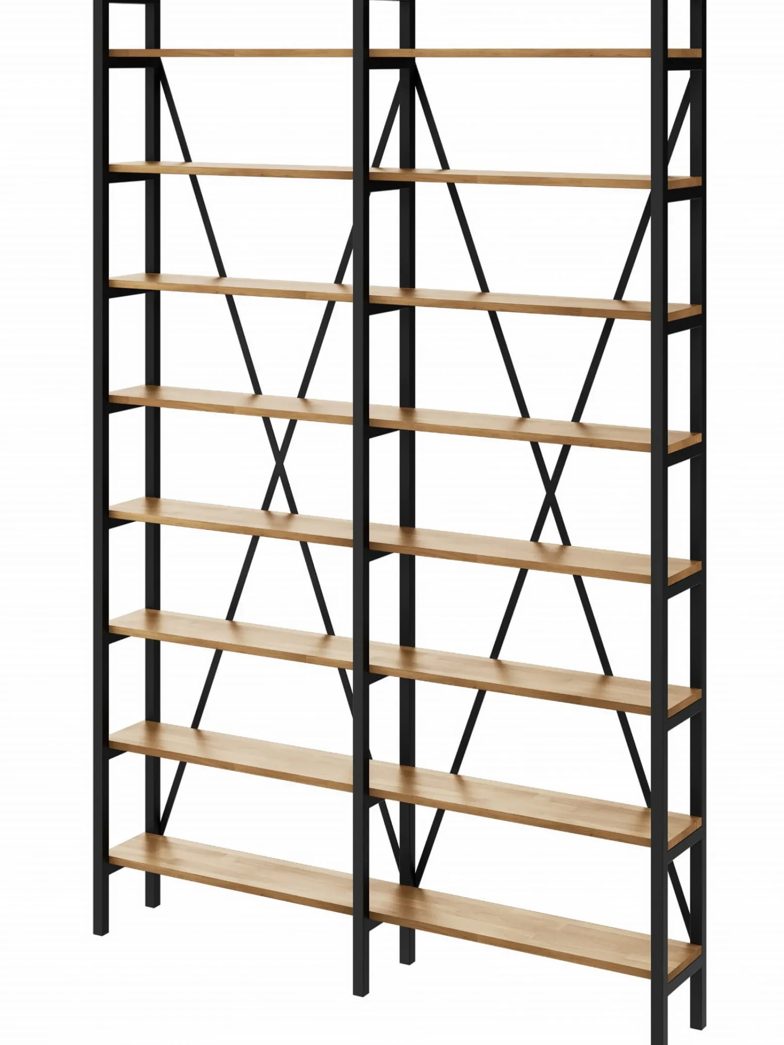 Regał Medium Industrial Loft na książki D8+R 245x160x20 cm