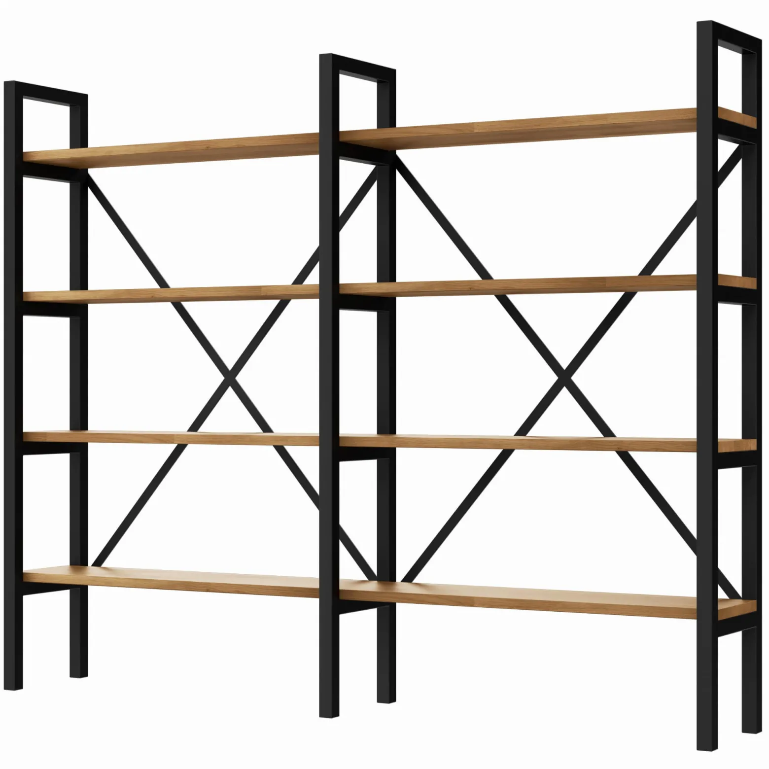 Regał Medium Industrial Loft na książki D4+R 130x160x20 cm