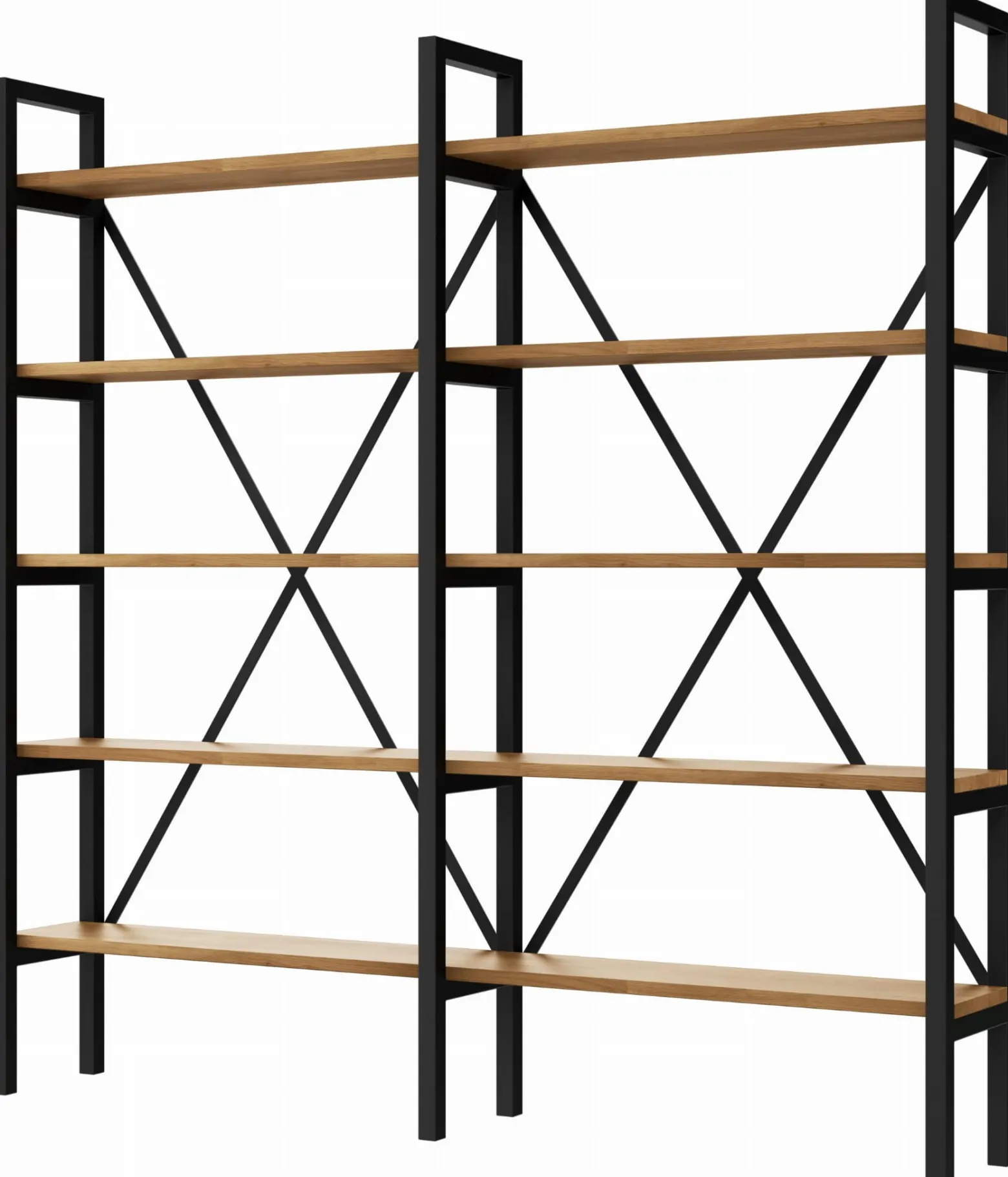 Regał Medium Industrial Loft na książki D5+R 160x160x40 cm