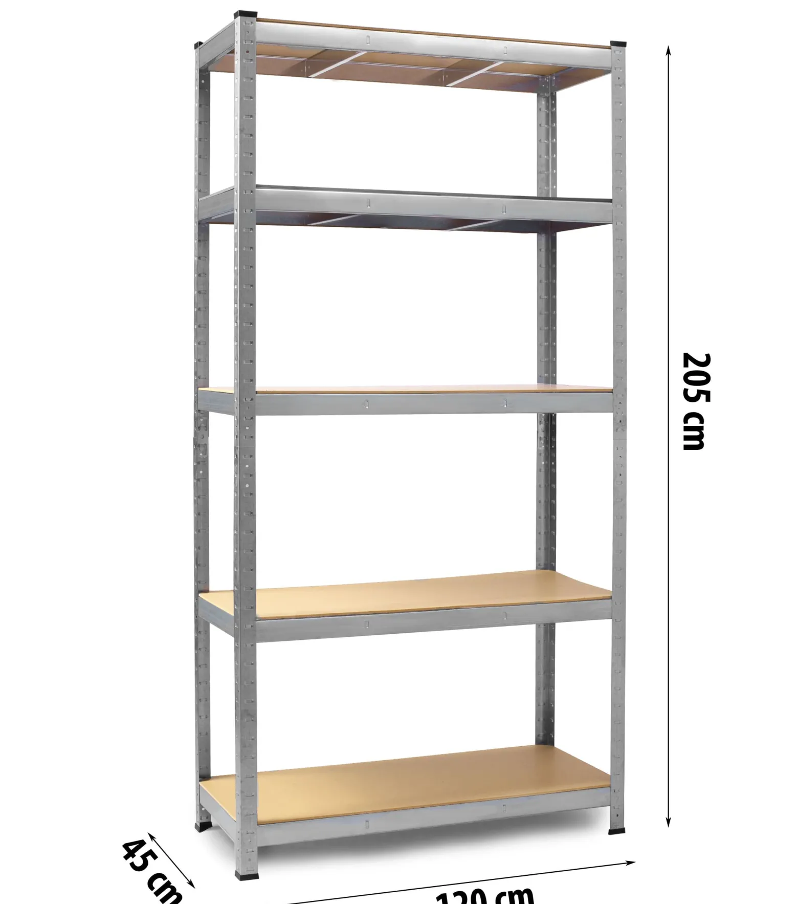 Regał metalowy magazynowy 205x120x45cm 1000kg 2w1 Humberg