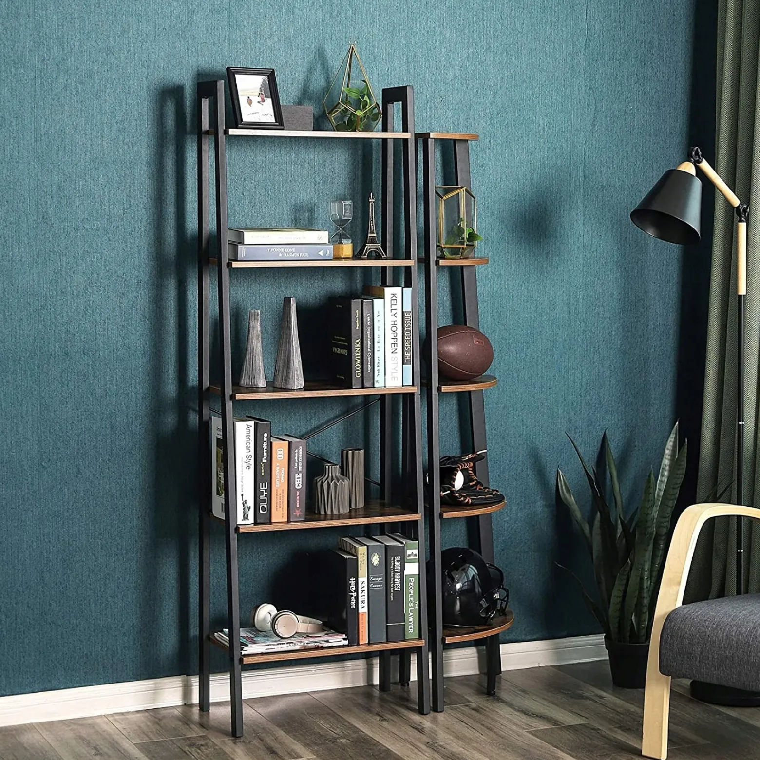 Regał na Książki Półka Drabinka Industrialny Loft Rustykalny