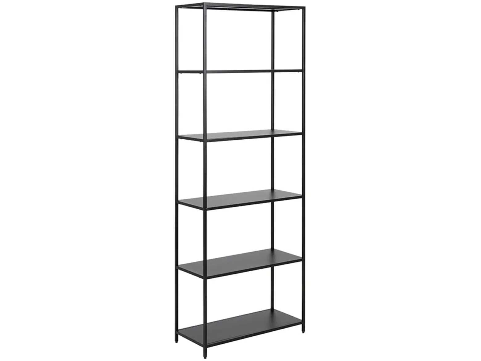 Regał Newcastle 69 cm z półkami czarny