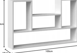 Regał otwarty biały nowoczesny na książki 100 cm