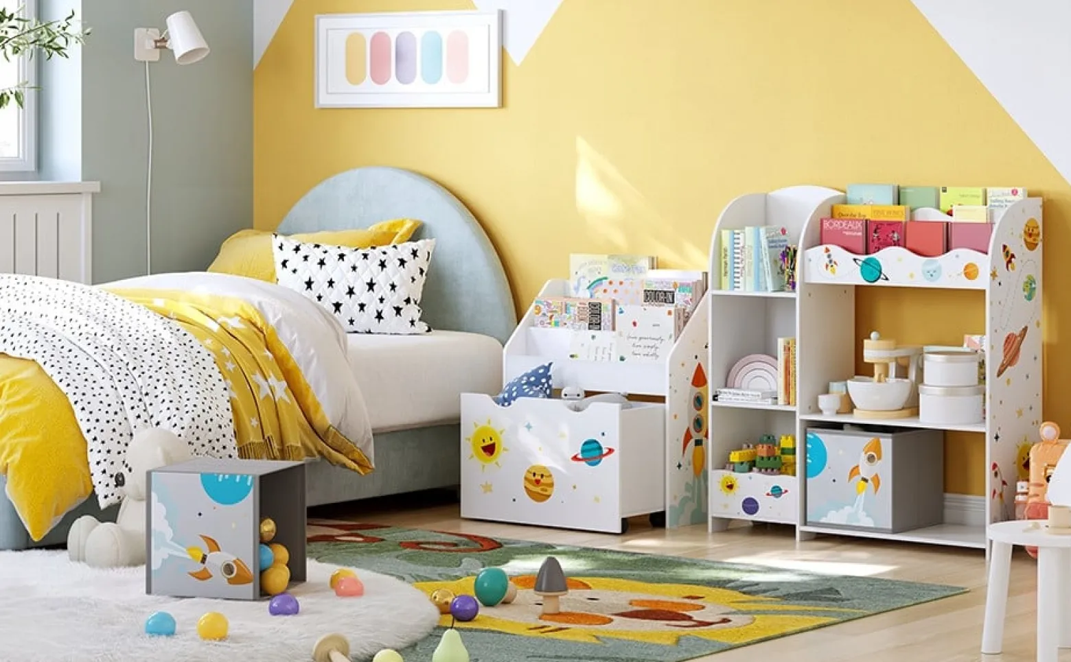 Regał półka do pokoju dziecięcego 93x30x100 organizer