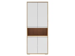Regał Reserve 80 cm z 4 drzwiami dąb mauvella/biały