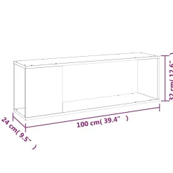 Regał Rtv Szary Mat Nowoczesny Salon 100x24x32cm