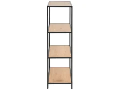 Regał Seaford 77 cm z półkami dąb/czarny
