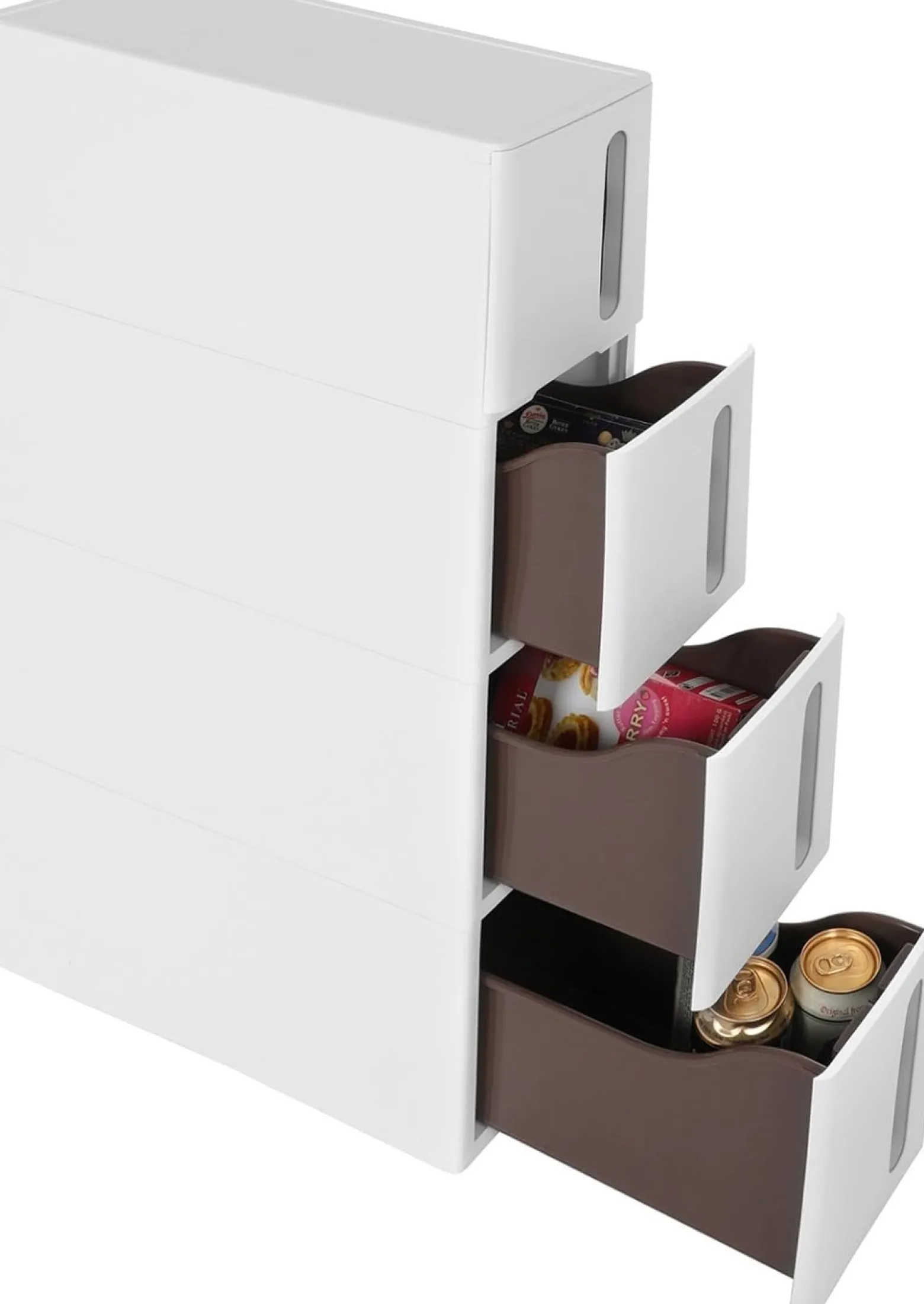 Regał z kółkami 45x83x17 cm wąski słupek szafka KFR08WT