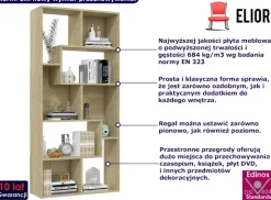 Regał z półkami w stylu skandynawskim dąb sonoma - Xyvro
