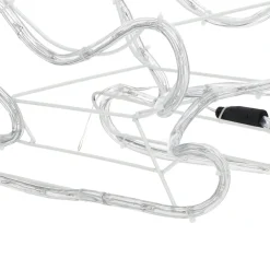 Renifer z saniami Led ozdoba świetlna 100 cm biały ciepły