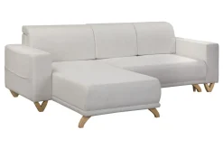 Ropez Bella narożnik z funkcją uniwersalny plecionka srebrny