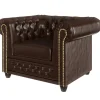 Ropez Chesterfield York fotel pikowany ekoskóra Mg 14